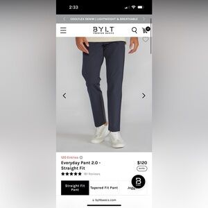 BYLT Basics Everyday 2.0 Pant